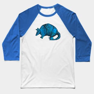 Blue Armadillo Baseball T-Shirt